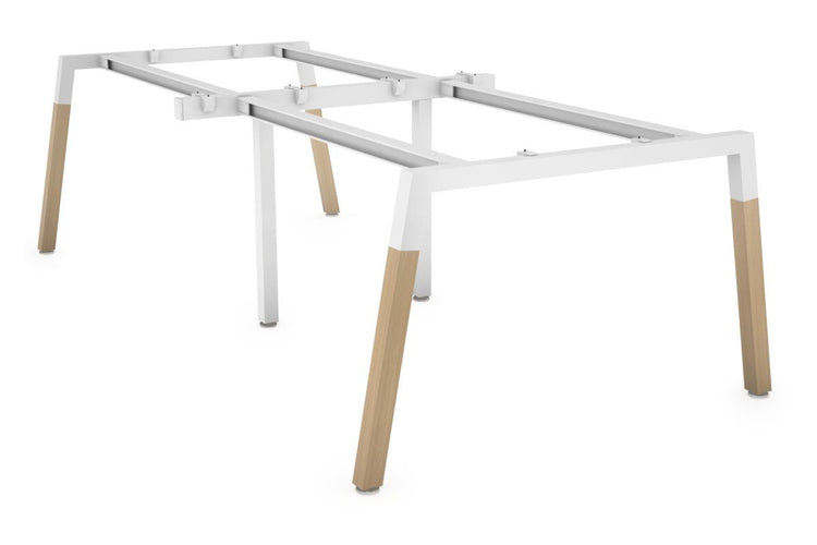 Quadro Wood A Leg Table Frame [White Cross Beam] Jasonl 3600x1200 