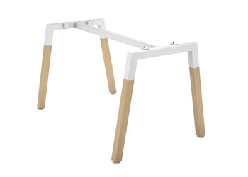 Quadro Wood A Leg Table Frame [White Cross Beam] Jasonl 1200x700 