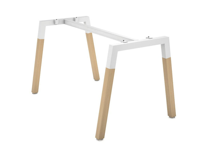 Quadro Wood A Leg Table Frame [White Cross Beam] Jasonl 1200x700 