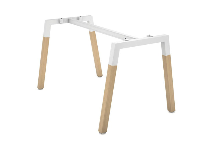 Quadro Wood A Leg Table Frame [White Cross Beam] Jasonl 1400x700 