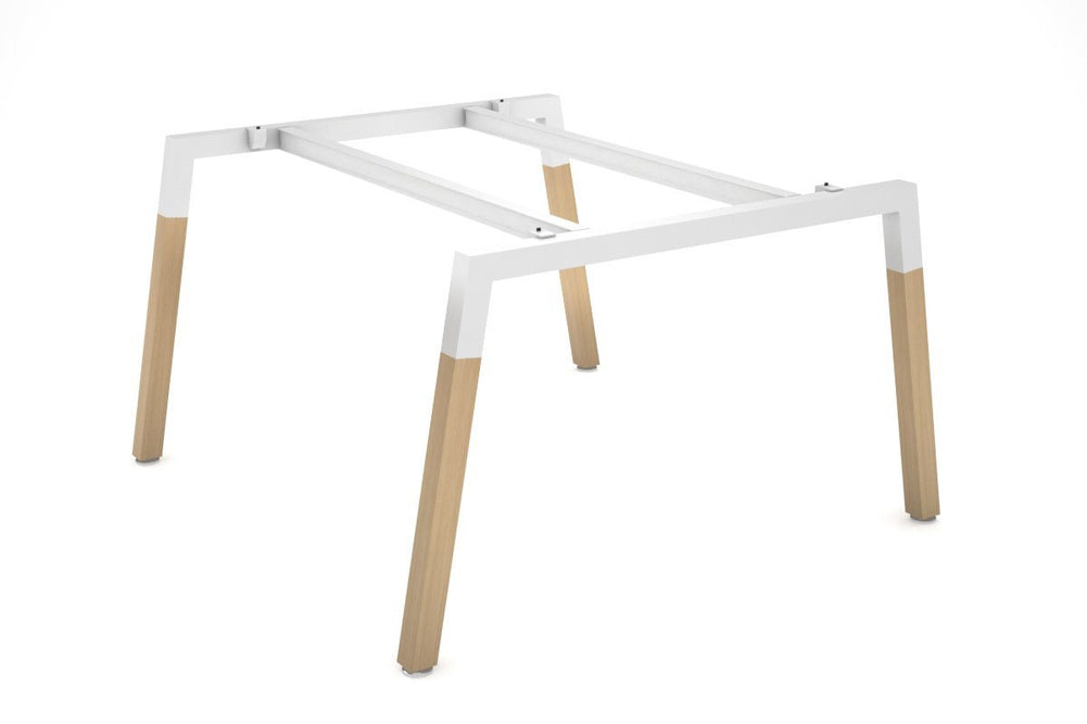 Quadro Wood A Legs Cross Beam Table Frame [White Cross Beam]-1200x1200  