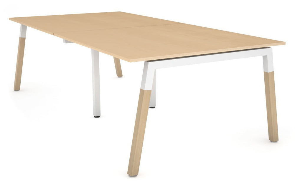 Quadro Wood A Legs Cross Beam Table Frame [White Cross Beam]-3600x1200  