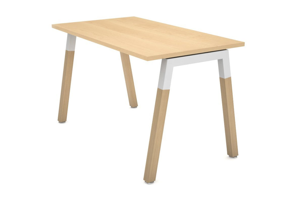 Quadro Wood A Legs Cross Beam Table Frame [White Cross Beam]-3600x1200  