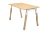 Quadro Wood A Legs Cross Beam Table Frame [White Cross Beam] - Thumbnail 2 