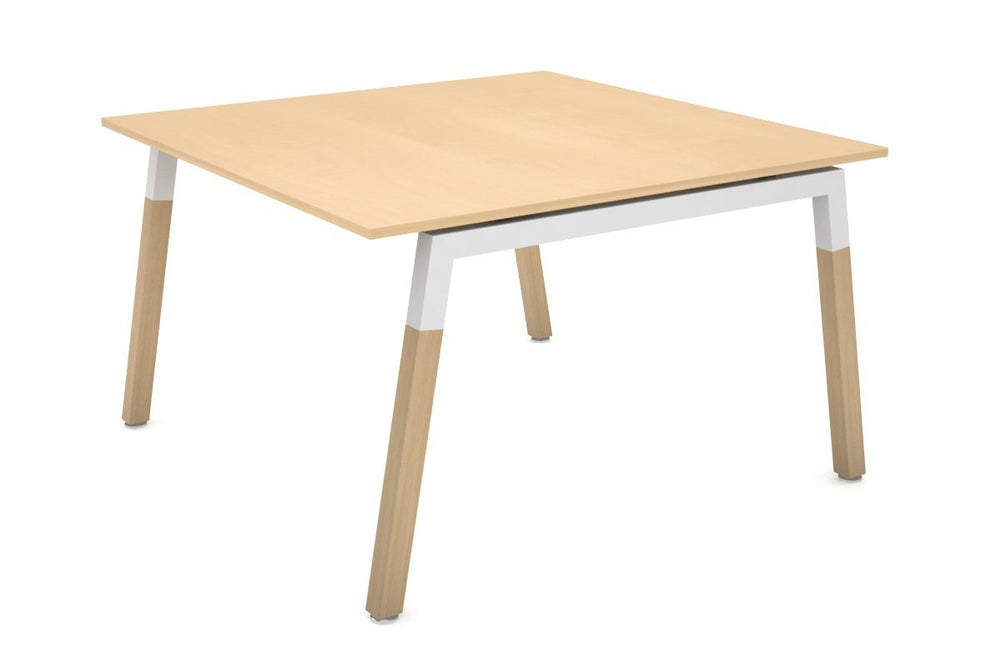 Quadro Wood A Legs Cross Beam Table Frame [White Cross Beam]-3600x1200  