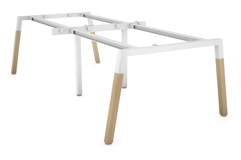 Quadro Wood A Legs Cross Beam Table Frame [White Cross Beam]-3000x1200  