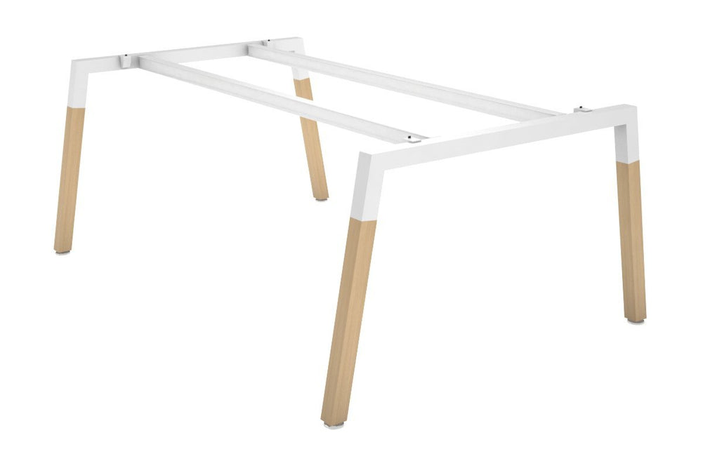 Quadro Wood A Legs Cross Beam Table Frame [White Cross Beam]-3600x1200  