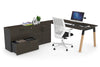 Quadro A Legs Executive Setting - Wood Legs Black Cross Beam [1800L x 700W] - Thumbnail 37 