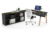 Quadro A Legs Executive Setting - Wood Legs Black Cross Beam [1800L x 700W] - Thumbnail 44 