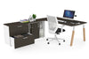 Quadro A Legs Executive Setting - Wood Legs White Cross Beam [1600L x 700W] - Thumbnail 42 