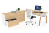 Quadro A Legs Executive Setting - Wood Legs White Cross Beam [1800L x 700W] - Thumbnail 21 