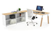 Quadro A Legs Executive Setting - Wood Legs White Cross Beam [1800L x 700W] - Thumbnail 14 