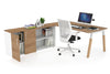 Quadro A Legs Executive Setting - Wood Legs White Cross Beam [1800L x 700W] - Thumbnail 28 