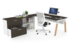 Quadro A Legs Executive Setting - Wood Legs White Cross Beam [1800L x 700W] - Thumbnail 47 
