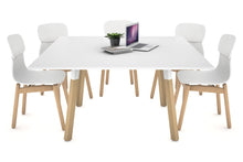  - Quadro Wood Single Leg Square Table [1200L x 1200W] - 1