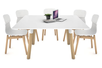  - Quadro Wood Legs Square Table [1200L x 1200W] - 1