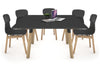 Quadro Wood Legs Square Table [1200L x 1200W] - Thumbnail 11 