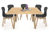 Quadro Wood Legs Square Table [1200L x 1200W] - Thumbnail 8 