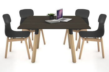  - Quadro Wood Legs Square Table [1200L x 1200W] - 1