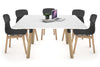 Quadro Wood Legs Square Table [1200L x 1200W] - Thumbnail 7 