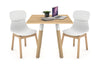 Quadro Wood Legs Square Table [700L x 700W] - Thumbnail 2 