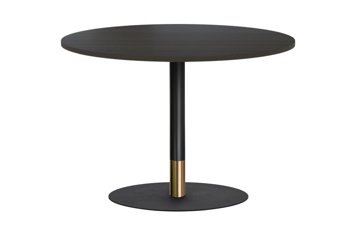Rivoli Cafe Table Round Base Black/Rose Gold - Black Disc [1000 mm] Jasonl 