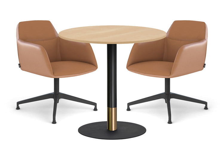 Rivoli Cafe Table Round Base Black/Rose Gold - Black Disc [600 mm] Jasonl maple 