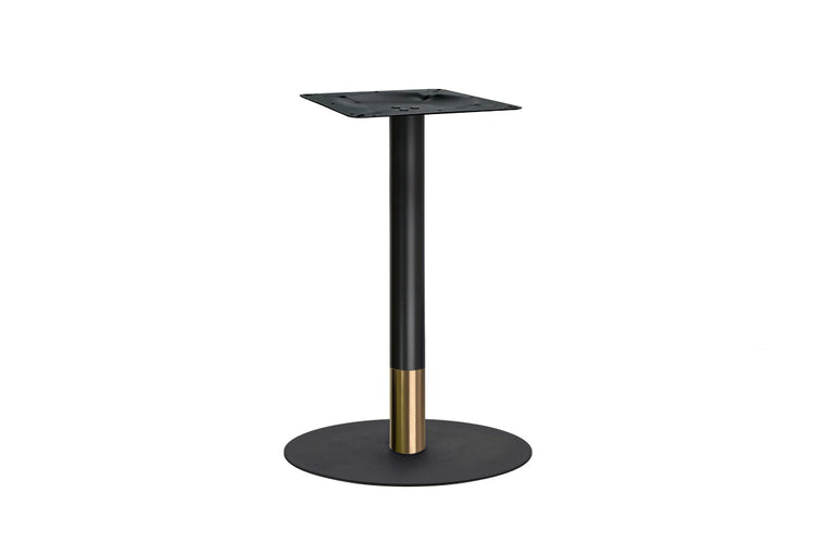 Rivoli Cafe Table Round Base Black/Rose Gold - Black Disc [600 mm] Jasonl none 