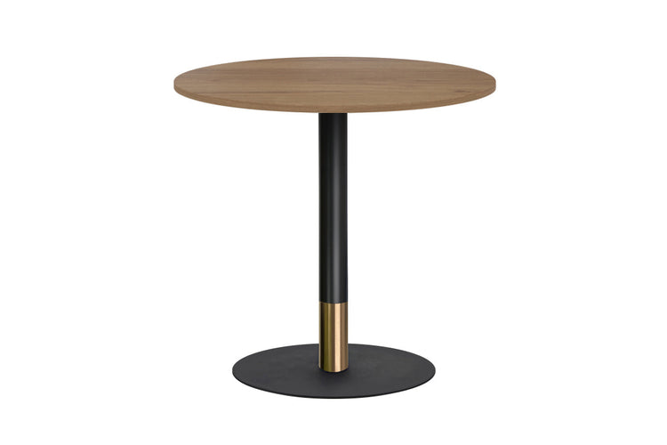 Rivoli Cafe Table Round Base Black/Rose Gold - Black Disc [600 mm] Jasonl 