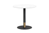Rivoli Cafe Table Round Base Black/Rose Gold - Black Disc [600 mm] - Thumbnail 3 