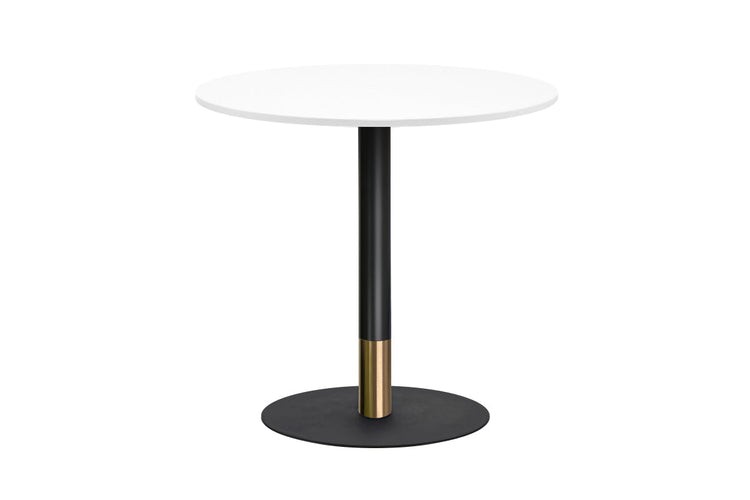 Rivoli Cafe Table Round Base Black/Rose Gold - Black Disc [600 mm] Jasonl 