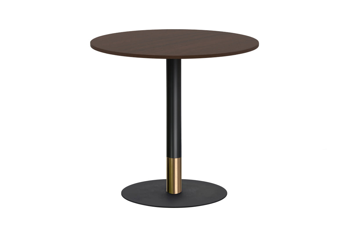 Rivoli Cafe Table Round Base Black/Rose Gold - Black Disc [700 mm] Jasonl 