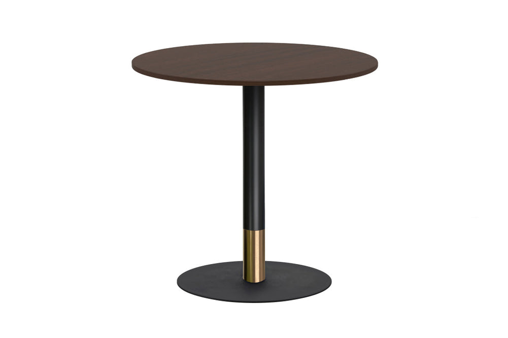 Rivoli Cafe Table Round Base Black/Rose Gold - Black Disc [700 mm]-maple  