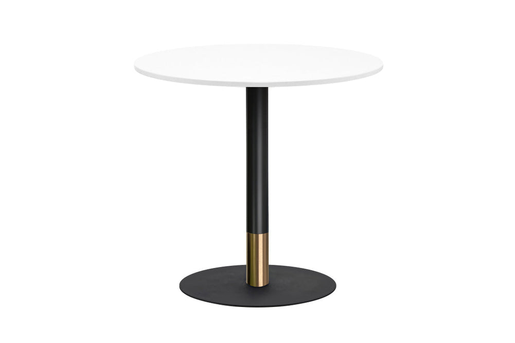 Rivoli Cafe Table Round Base Black/Rose Gold - Black Disc [700 mm]-maple  