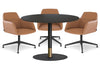 Rivoli Cafe Table Round Base Black/Rose Gold - Black Disc [800 mm] - Thumbnail 8 