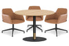 Rivoli Cafe Table Round Base Black/Rose Gold - Black Disc [800 mm] - Thumbnail 4 