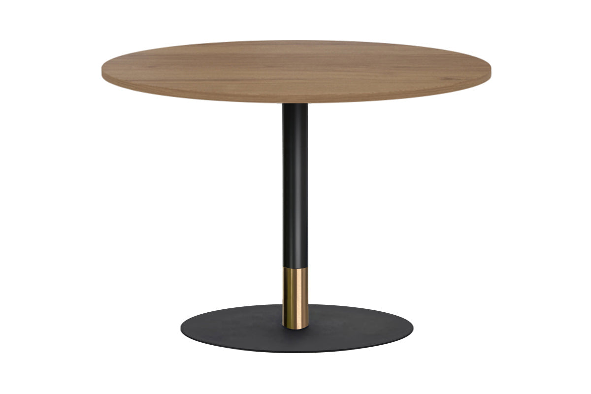 Rivoli Cafe Table Round Base Black/Rose Gold - Black Disc [800 mm] Jasonl 