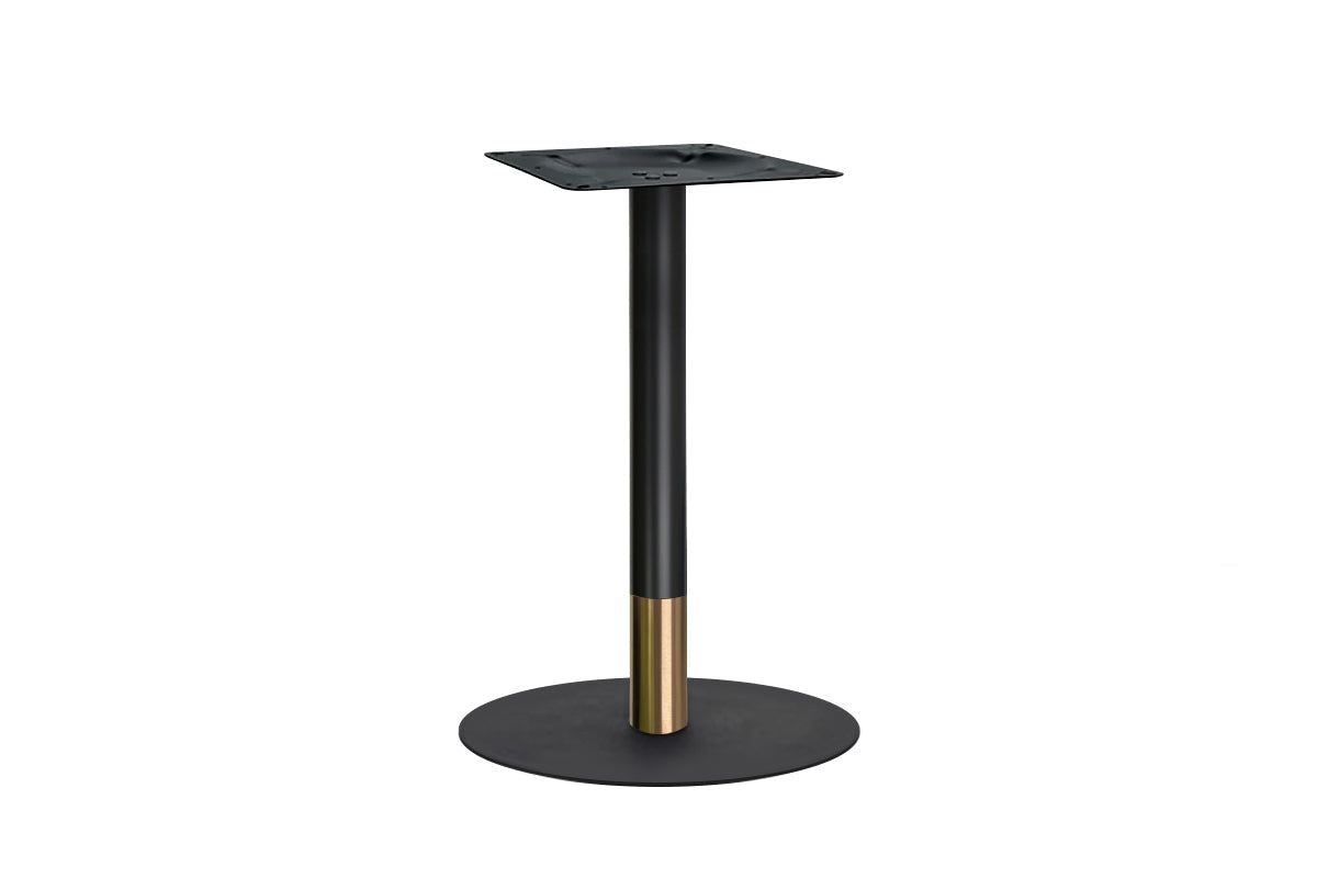 Rivoli Cafe Table Round Base Black/Rose Gold - Black Disc [800 mm] Jasonl none 