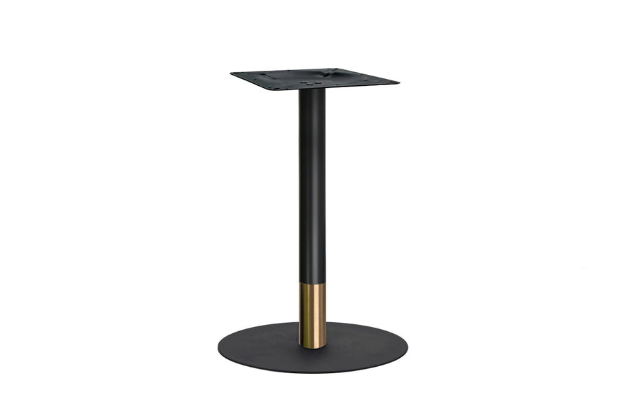 Environmental image of Rivoli Cafe Table Round Base Black/Rose Gold - Black Disc [800 mm]