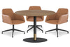 Rivoli Cafe Table Round Base Black/Rose Gold - Black Disc [800 mm] - Thumbnail 6 