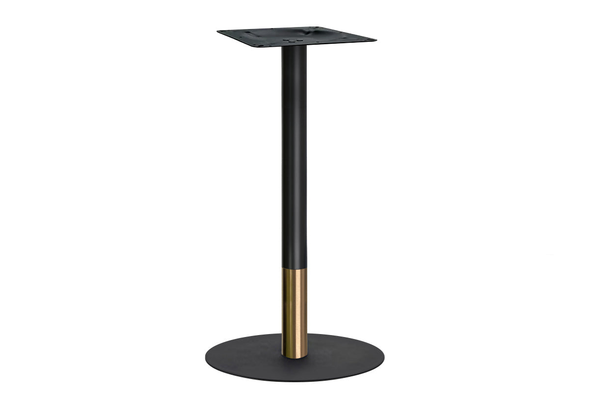 Rivoli Tall Bar Table Round Base Black/Rose Gold - Black Disc [1000 mm] Jasonl none 