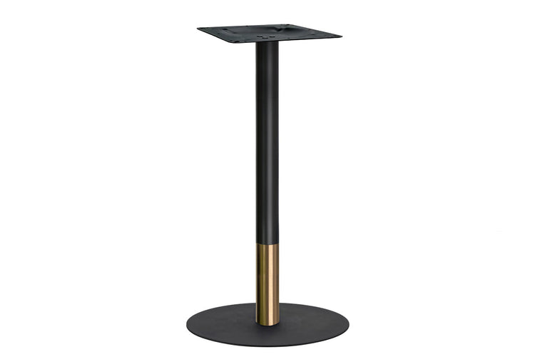 Rivoli Tall Bar Table Round Base Black/Rose Gold - Black Disc [600 mm] Jasonl none 