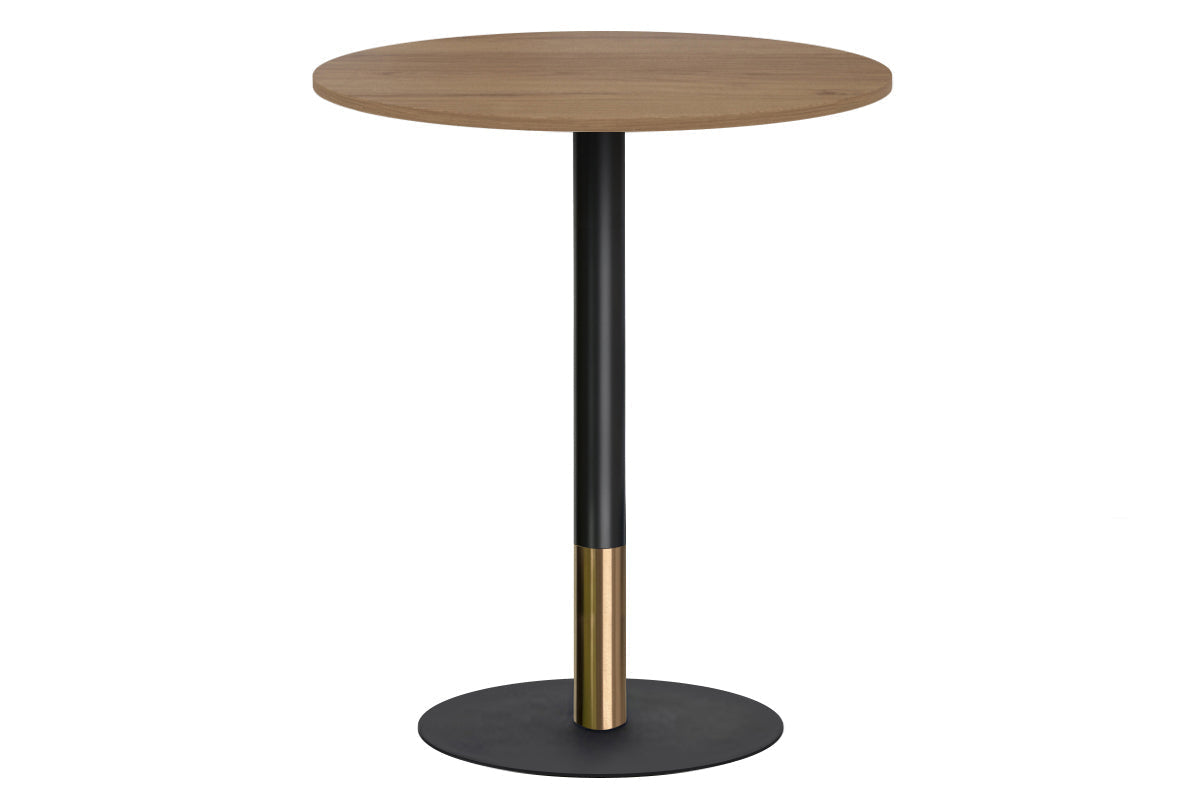 Rivoli Tall Bar Table Round Base Black/Rose Gold - Black Disc [600 mm] Jasonl 