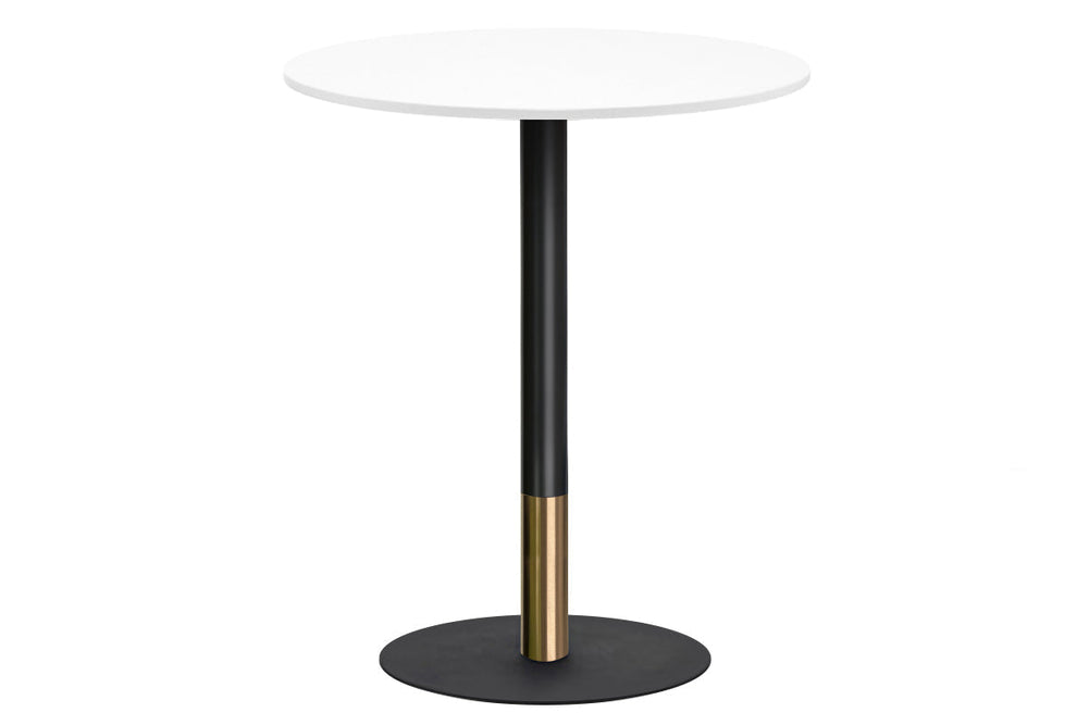 Rivoli Tall Bar Table Round Base Black/Rose Gold - Black Disc [700 mm]-maple  