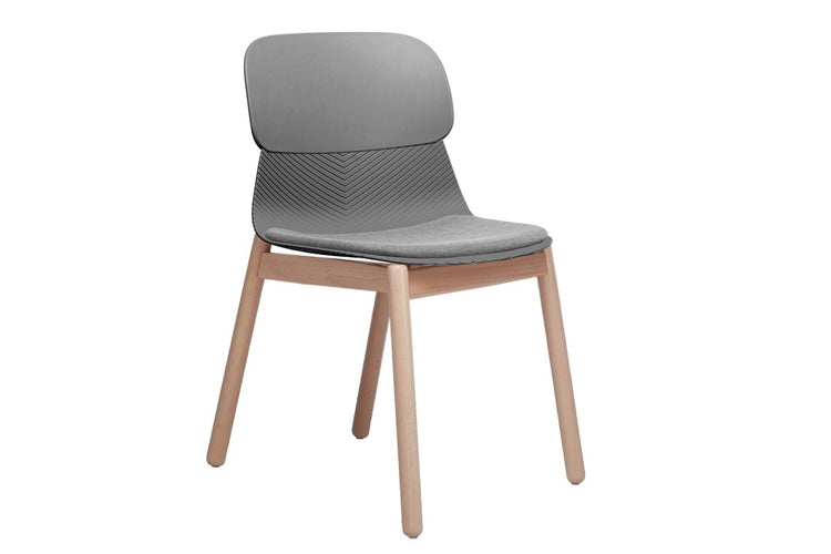 Sammy Chair - Wooden Leg Jasonl grey with pad 