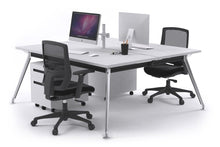  - San Fran - Ergonomic 2 Person Workstation Bench Chrome Leg [1800L x 700W] - 1