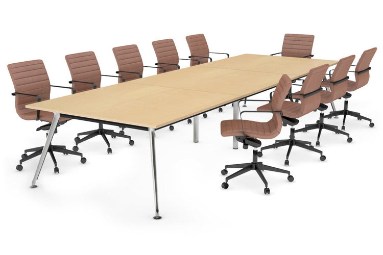 San Fran - Executive Boardroom Table Rectangle Chrome Legs [3600L x 1200W] Jasonl maple 