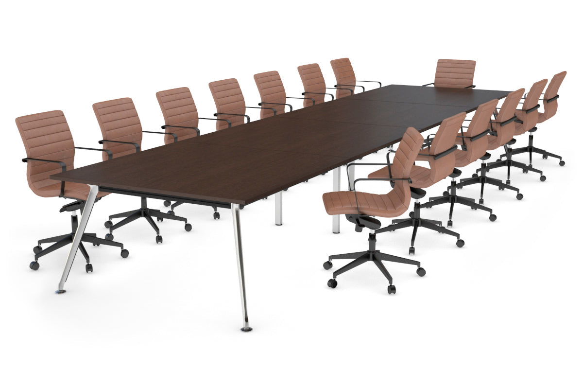 San Fran - Executive Boardroom Table Rectangle Chrome Legs [4800L x 1200W] Jasonl wenge 