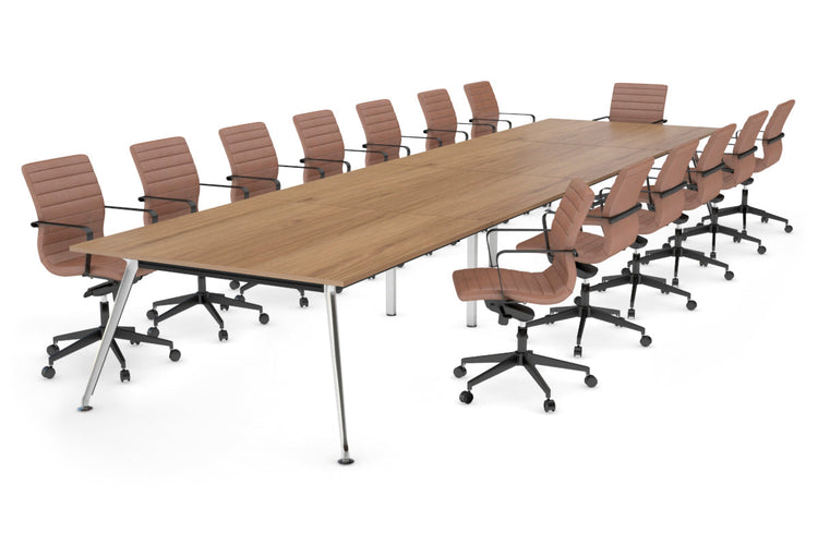 San Fran - Executive Boardroom Table Rectangle Chrome Legs [4800L x 1200W] Jasonl salvage oak 