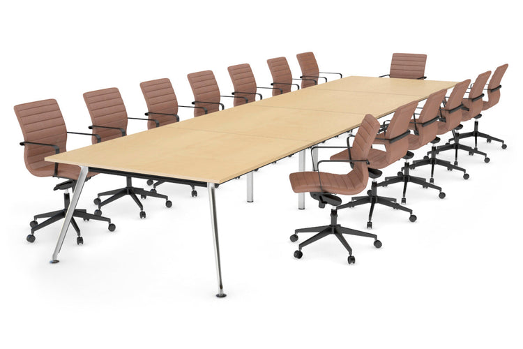 San Fran - Executive Boardroom Table Rectangle Chrome Legs [4800L x 1200W] Jasonl maple 